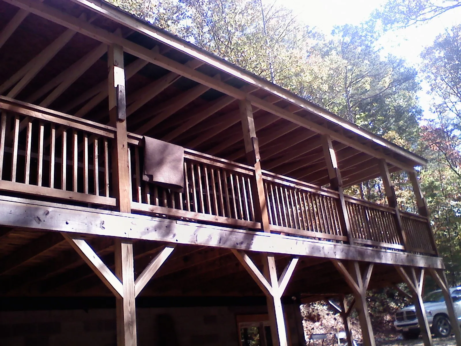 Timber framing under a new elevated porch and deck — Roof Leak Repair in Sulligent by Roofing Brothers